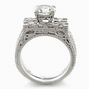 4.25CT WEDDING SET-LIFE TIME GUARANTEE-size 7